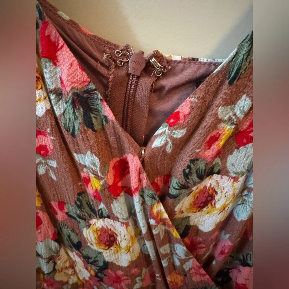 NWT Lulus Everlasting Bliss Blush Floral Print Maxi Dress MEDIUM - Picture 9 of 9